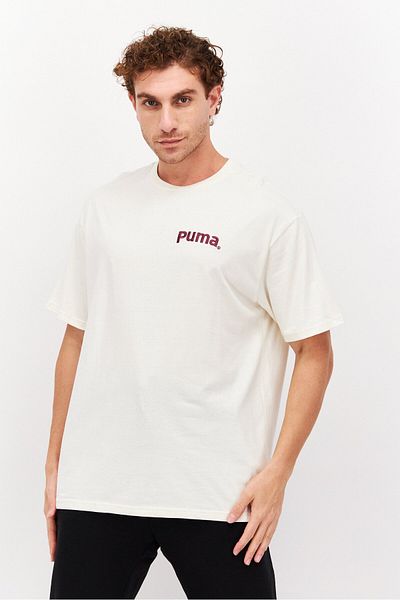 Puma Men Sportswear Fit Short Sleeve Training T-shirt, Off White Combo