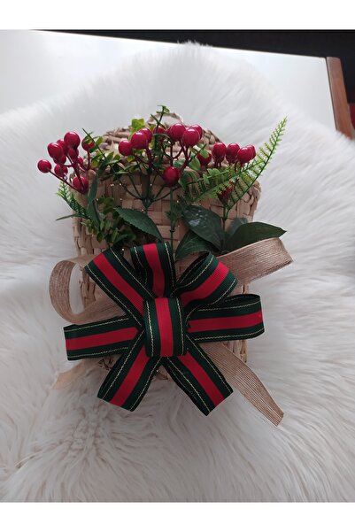 e&e süs dükkanı Door Ornament Basket Christmas Themed Gift Presentation Decorative Basket