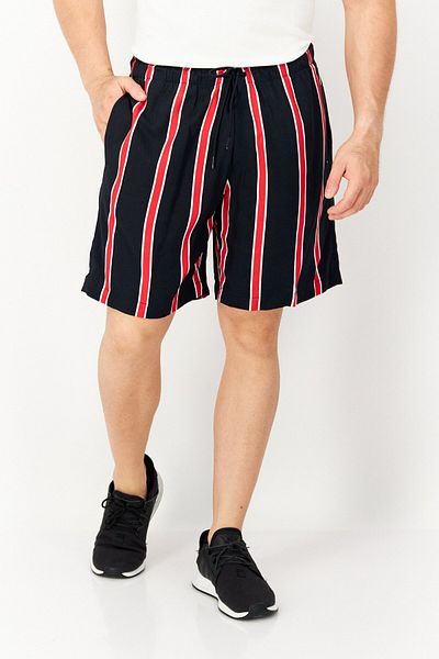 Perry Ellis شورت رجالي مخطط أساسي، متعدد الألوان