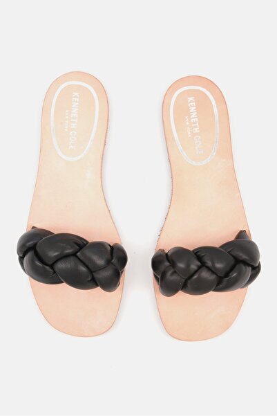 Kenneth Cole Women Brand Logo Slip On Flats, Black Combo