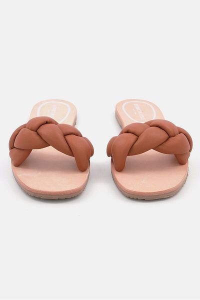Kenneth Cole Women Slip On Leather Flats, Brown