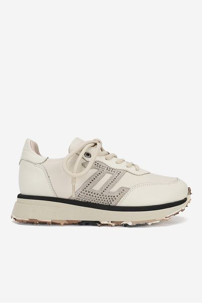 TUNAELLİ Adidași bej - Piele naturală autentică, cu șireturi, pantofi casual