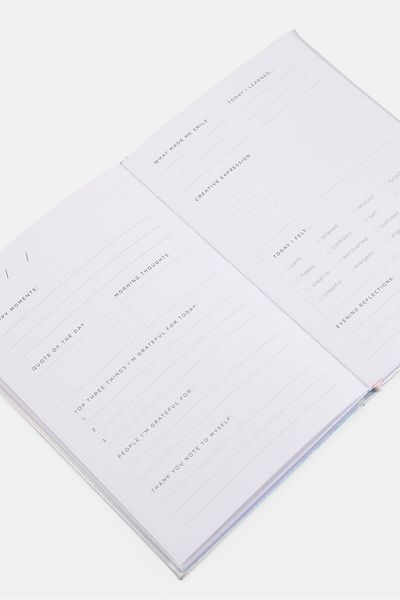 Muy Mucho Grateful For Every Little Thing Gratitude Notebook Diary, Silver