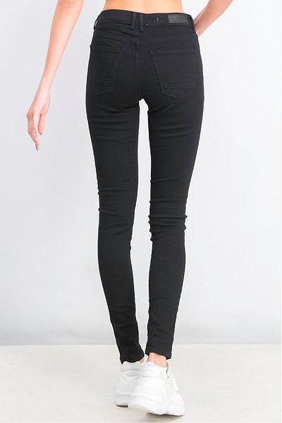 Esprit Women Skinny Fit Belt Loops Denim Jeans, Black