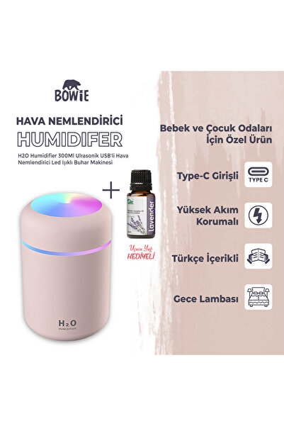 DİYKAYA Ultrasonik hava nemlendirici buhar makinası çocuk ve bebek odaları iç...