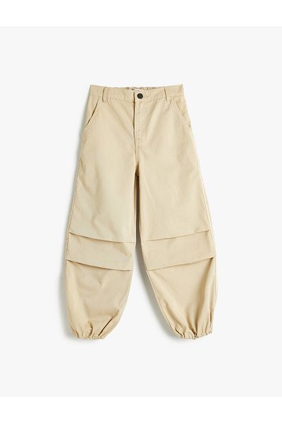 Koton Elastic Cotton Parachute Pants - Pockets and Legs