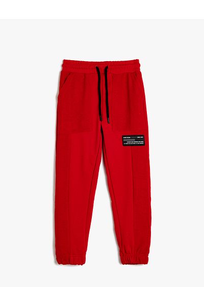 Koton Cotton Jogger Sweatpants with Tie Waist Pocket Detail