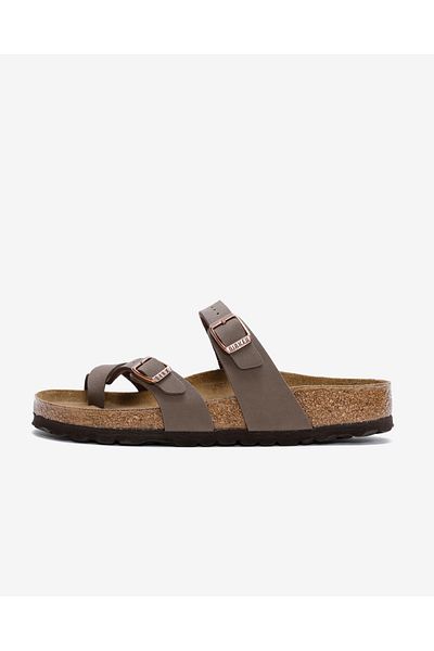 Birkenstock Mayari Bf Nubuck Brown Slippers 071061- Snikstra
