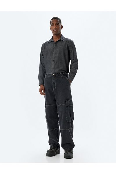 Koton Long Sleeve Cotton Classic Shirt - Buttoned