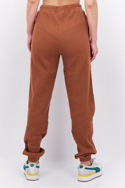 Sage Collective Women Regular Fit Textured Sweatpants, Brown