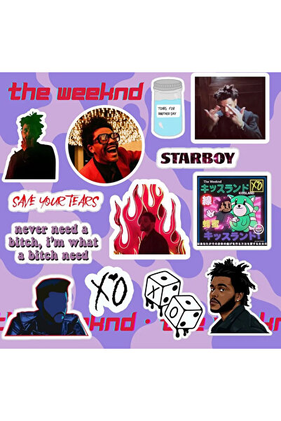 Pufidik The Weeknd Sticker Seti | Laptop Notebook Telefon Etiket