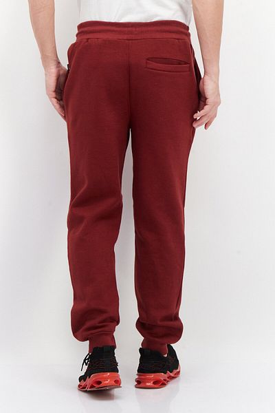 Duck and Cover Men Regular Fit Brand Logo Drawstring Sweatpants, Maroon