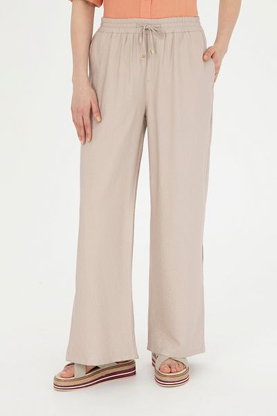 U.S. Polo Assn. Women's Stone Loose Relax Fit Canvas Trousers 50281147 -Vr049