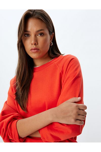Koton Crew Neck Long Sleeve Basic Sweatshirt