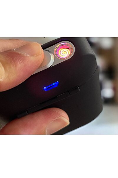 Bymiel Kişiye Özel İsim Yazılı Led Işıklı Şarjlı Çakmak Ve Tabaka