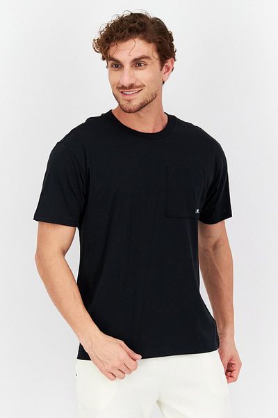 New Balance Men Sportswear Fit Round Neck Short Sleeve Outdoor T Shirt, Black