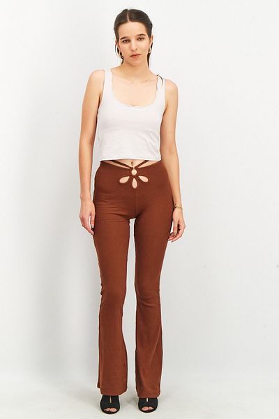 Don't Call Me Jennyfer Women Regular Fit Textured Pants, Brown