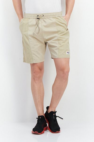 Fila Men Sportswear Fit Drawstring Titling Outdoor Shorts, Beige