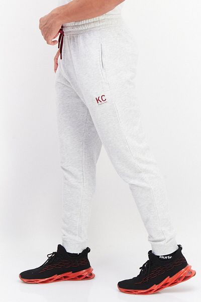 Kenneth Cole Men Brand Logo Pull On Jogger Pants, Grey