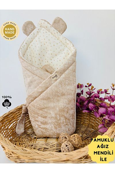 Bebella S.Coffee Baby Blanket Seasonal Hospital Exit Newborn Swaddle Gift 100% Cotton Play Mat
