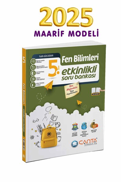 Çanta Yayınları 5.Sınıf Fen Bilimleri Etkinlikli Kazanım Soru Bankası 2025 Ma...