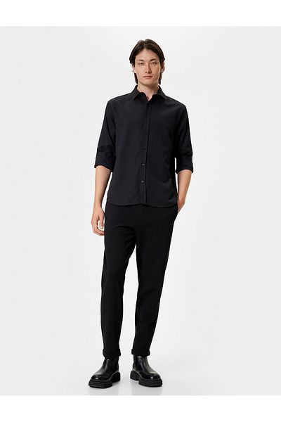 Koton Μακρυμάνικο πουκάμισο Oxford Cotton Blend