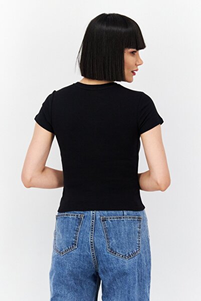 Don't Call Me Jennyfer Tokyo Revengers x DCMJ Women Short Sleeve Embroidered T-Shirt, Black