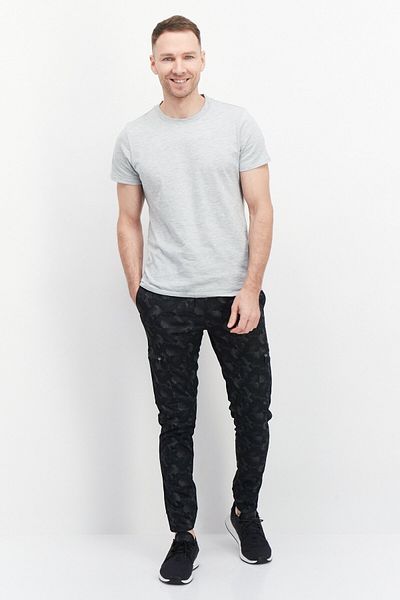 Burnside Men Regular Fit Allover Print Leggings, Black/grey Combo