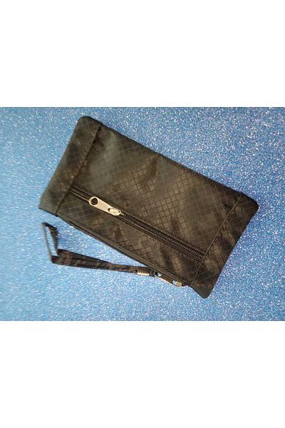 HANK 15 cm Black Mini Bag - 2 Zippers, 18cm X 9cm Wallet