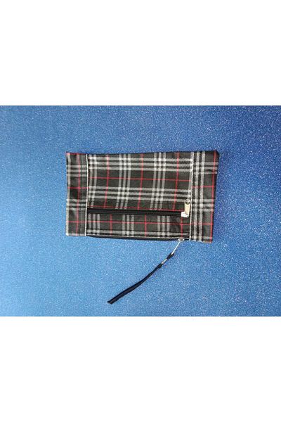 HANK Young Wallet with Pattern and 2 Zippers, Gray Color, 22X13 Cm, Stylish and Practical Accessory for Daily Use