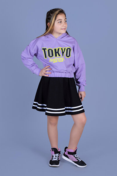 Toontoy Girl's Printed Skirt Suit