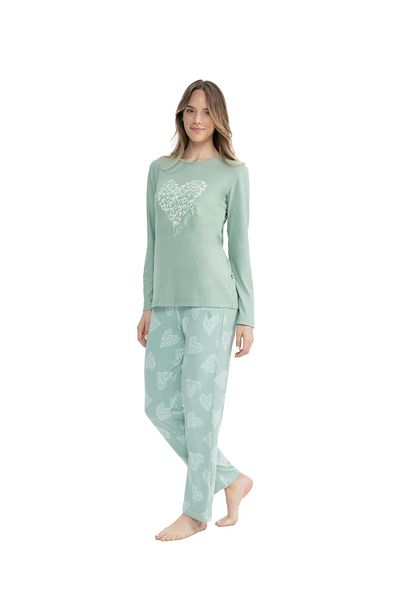 U.S. Polo Assn. BAZA. Polo Assn. Set de pijamale cu mânecă lungă și gât rotund pentru femei S25108