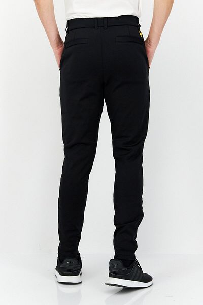 Lyle & Scott Men Regular Fit Solid Straight Leg Pants, Black