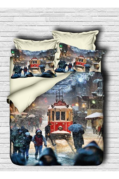 Generic Brand Taksim New Year 3D Double Duvet Cover Set