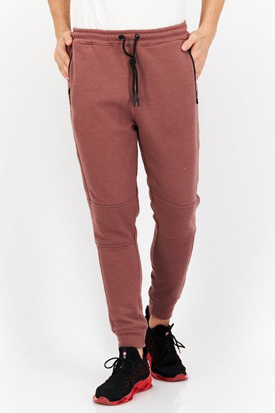 Burnside Men Regular Fit Solid Jogger Pants, Mauve