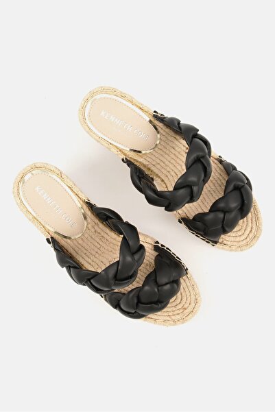 Kenneth Cole Women Medium Slip On Wedge Sandal, Black