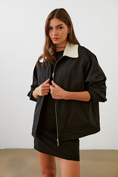 urban focus Kadife Yakalı Mont