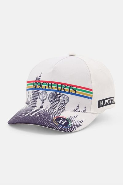Harry Potter Kids Boy Graphic Print Velcro Cap, White