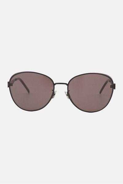 Saint Laurent Women Slm91-30011892001 Aviator Sunglasses, Black
