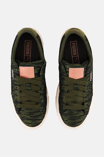 Puma Women Basket Platform Vr Sneakers, Olive Night