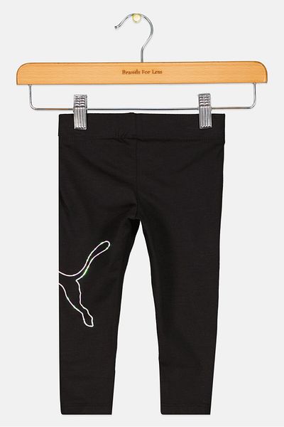 Puma Toddlers Girl Brand Logo Legging, Black