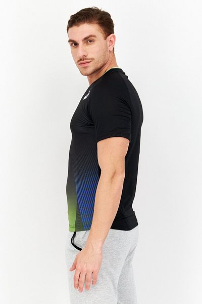 Asics Men Sportswear Fit Brand Logo Training Jersey T-shirt, Black