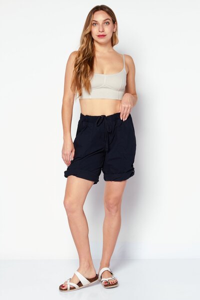 Tommy Hilfiger Women Solid Basic Shorts, Navy