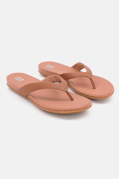 Fitflop Women Gracie Leather Slip On Flats, Tan