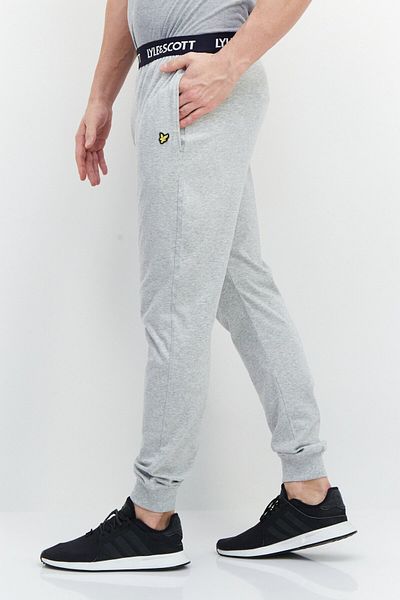 Lyle & Scott Men Regular Fit Brand Logo Jogger Pants, Grey