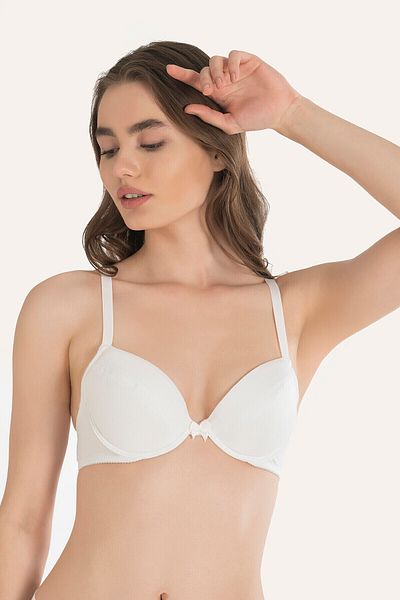 Cooqpoo Μέγεθος 75-90 Λευκό Micro Bra - Με αφαιρούμενο στήριγμα