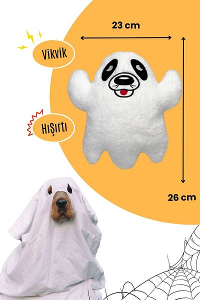 Havhav Plush Ghost Dog Toy - Rustle and Vikvik Sound, Feast Themed