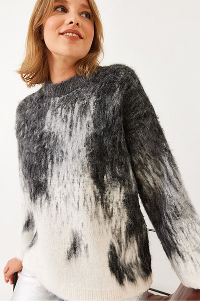 Bianco Lucci Damen-Strickpullover mit Rundhalsausschnitt 60251876