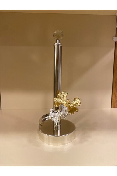 PLUS HOME نموذج فراشة فضي اللون - حامل المناشف الورقية