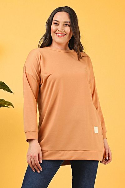 Ferace Women's Large Size Hijab Two Thread Mother Tunigi Tan